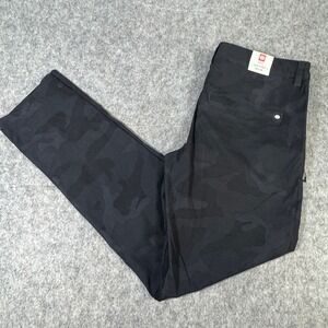686 Everywhere Featherlight Chino Pants Mens 36x34 Black Camo Slim Fit KCRGNS21